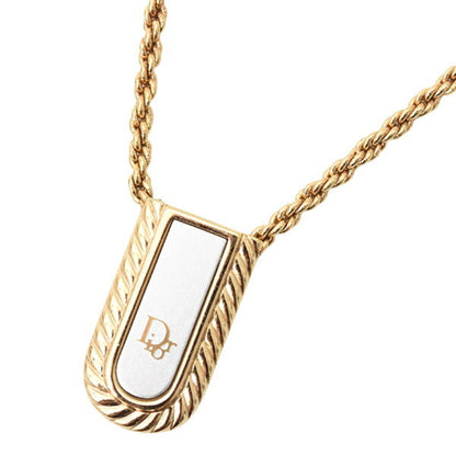 Christian Dior Women'S Necklace With Plate Chain Pendant