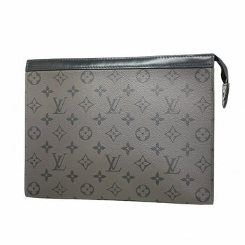 Louis Vuitton Monogram Eclipse Reverse Pochette Voyage Clutch Bag M69535 Gray/Black