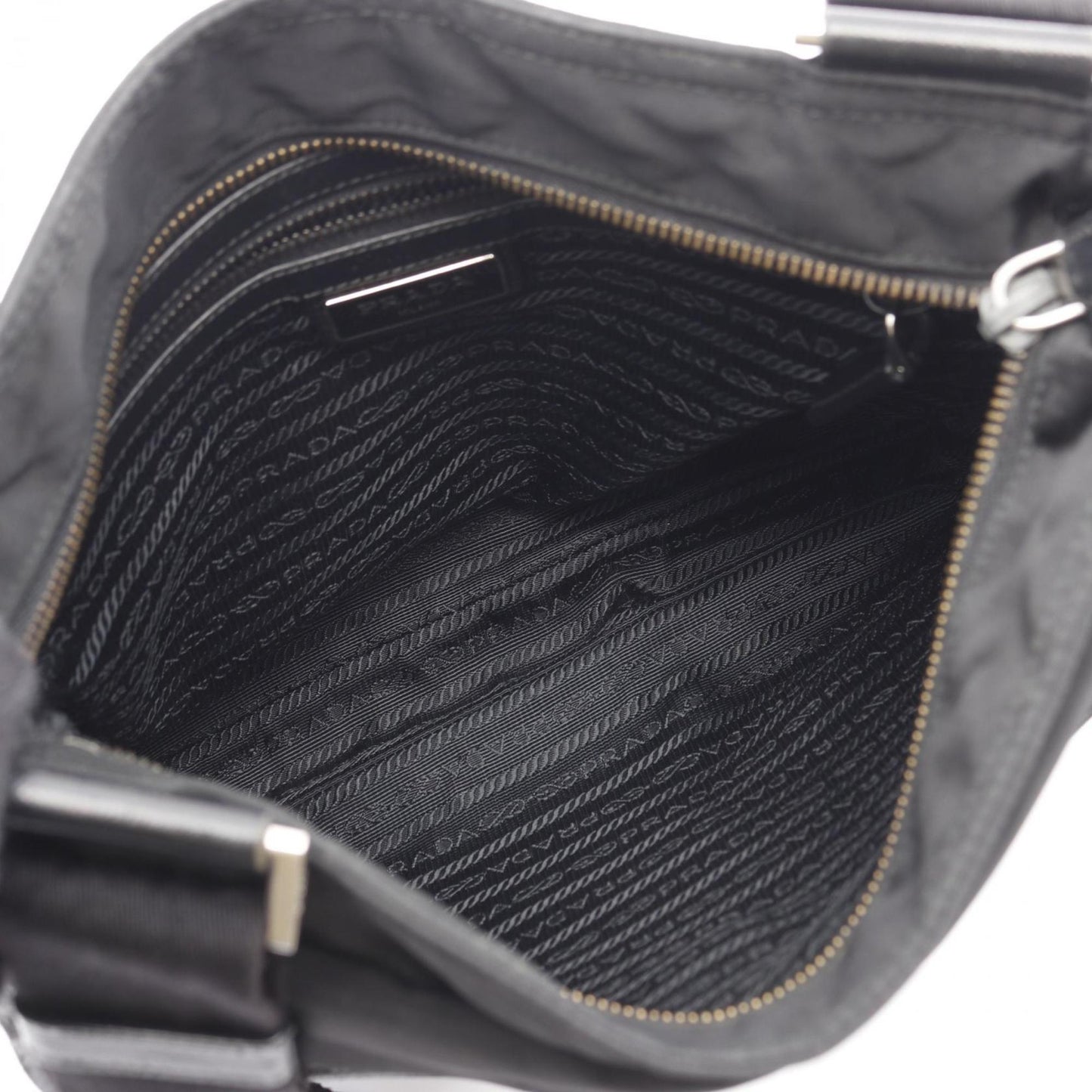 Prada Tessuto + Saffi Shoulder Bag In Nylon And Saffiano Leather