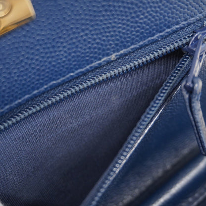 Chanel Matelasse Shoulder Wallet With Chain Bag In Caviar Leather