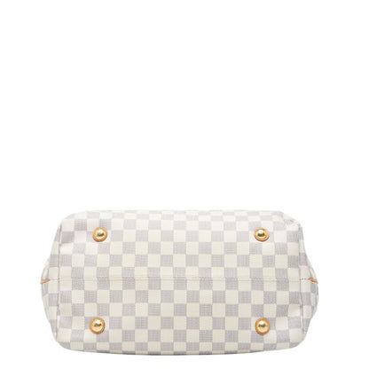 Louis Vuitton Damier Azur Cabas Mm Handbag Tote Bag N41375 White Leather