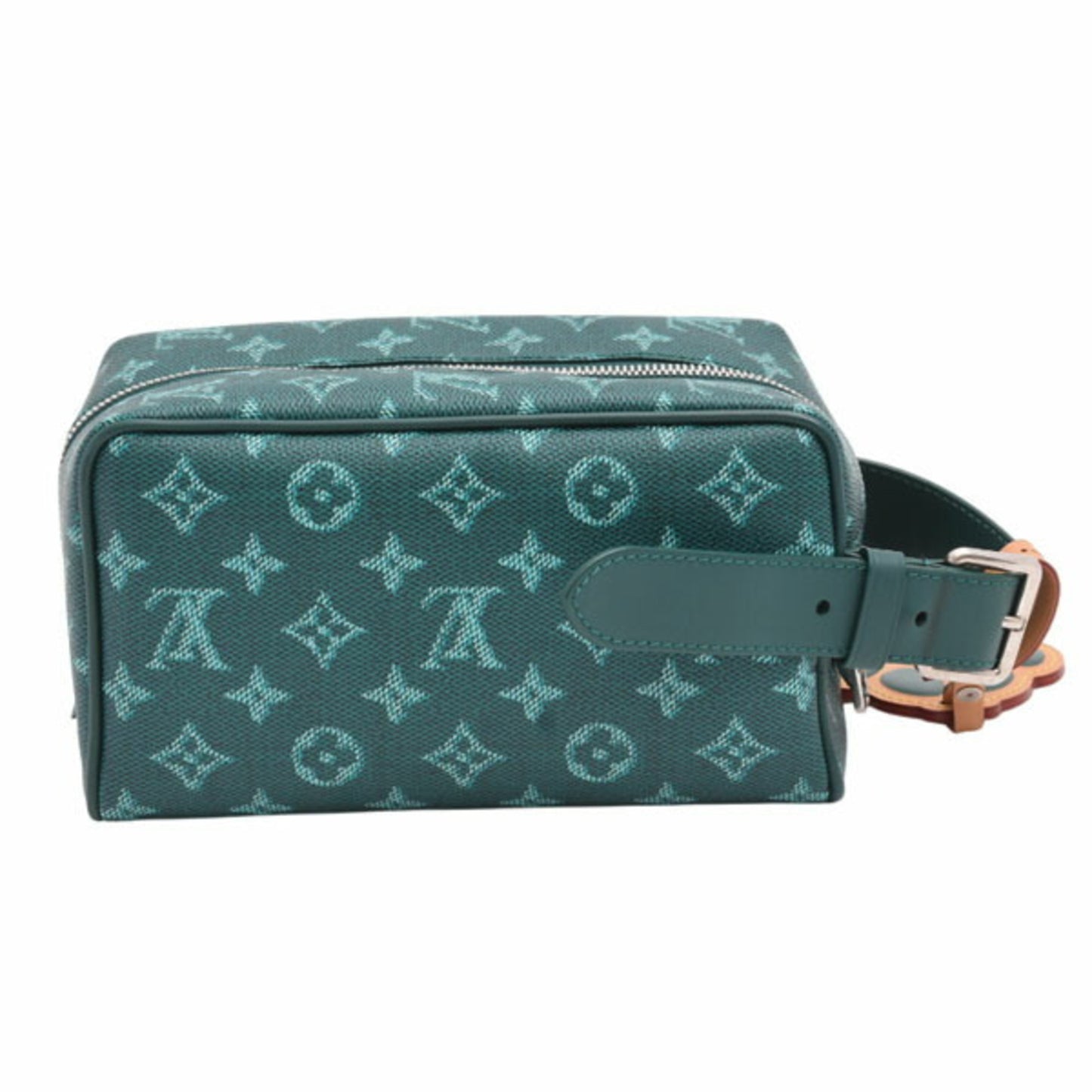 Louis Vuitton Locker Top Kit Monogram Heritage Treasure Bag Pouch Green M12688