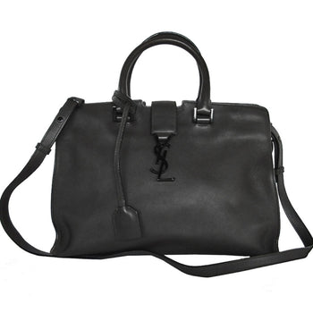 Saint Laurent Saint Laurent Handbag Shoulder Bag Baby Cabas Leather Grey