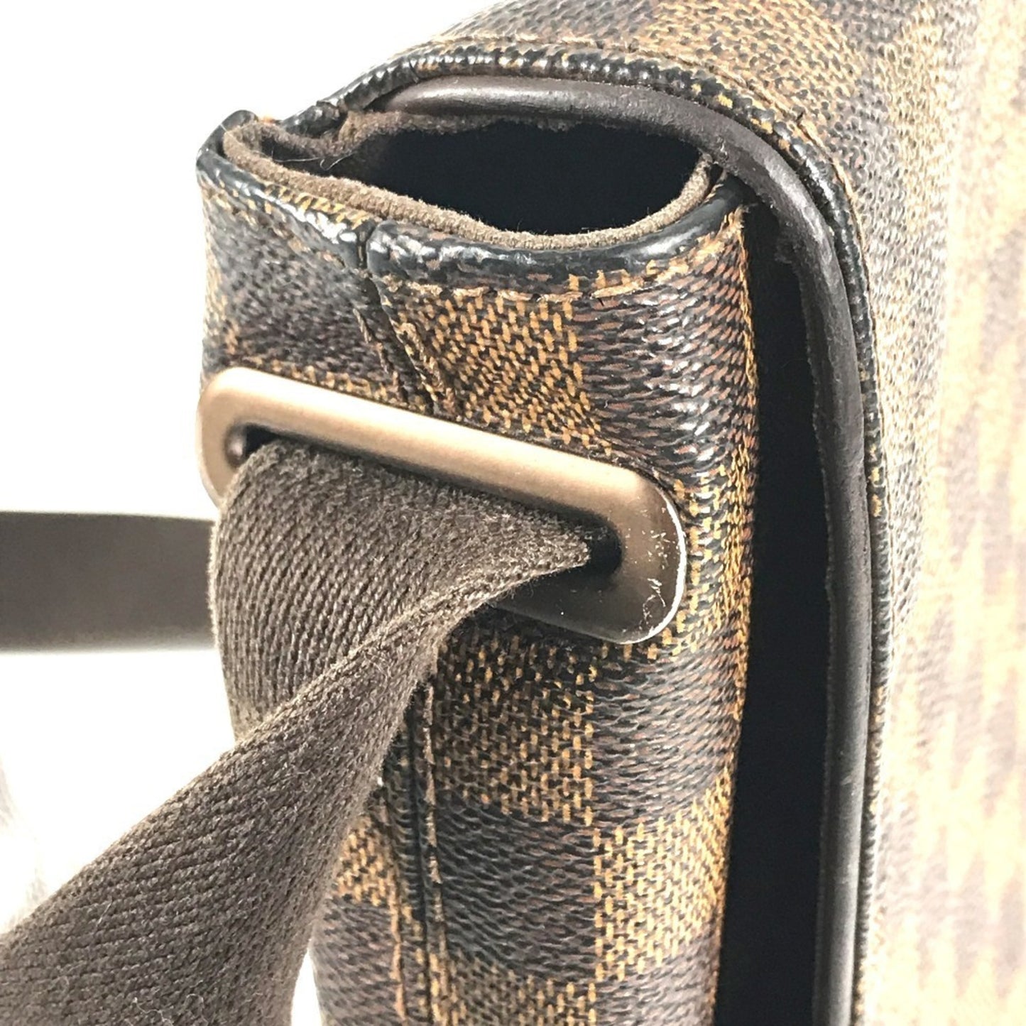 Louis Vuitton N51211 Damier Brooklyn Mm Flap Shoulder Bag In Canvas