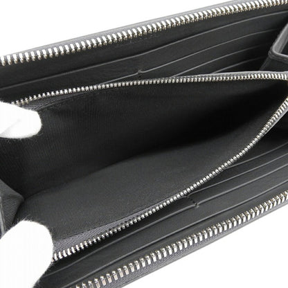 Balenciaga Paper Continental 504547 1110 Y 203437 Round Long Wallet Leather Grey