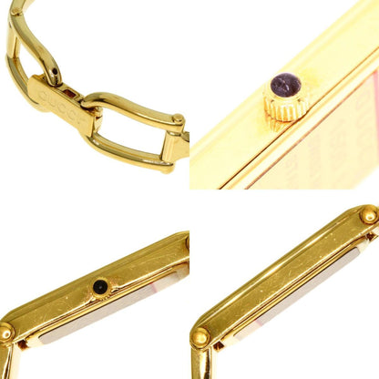 Gucci 1500L Square Face Watch Gp/Gp