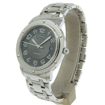 Hermes Hermes Clipper Watch Cp2.810 Stainless Steel Automatic Grey Dial