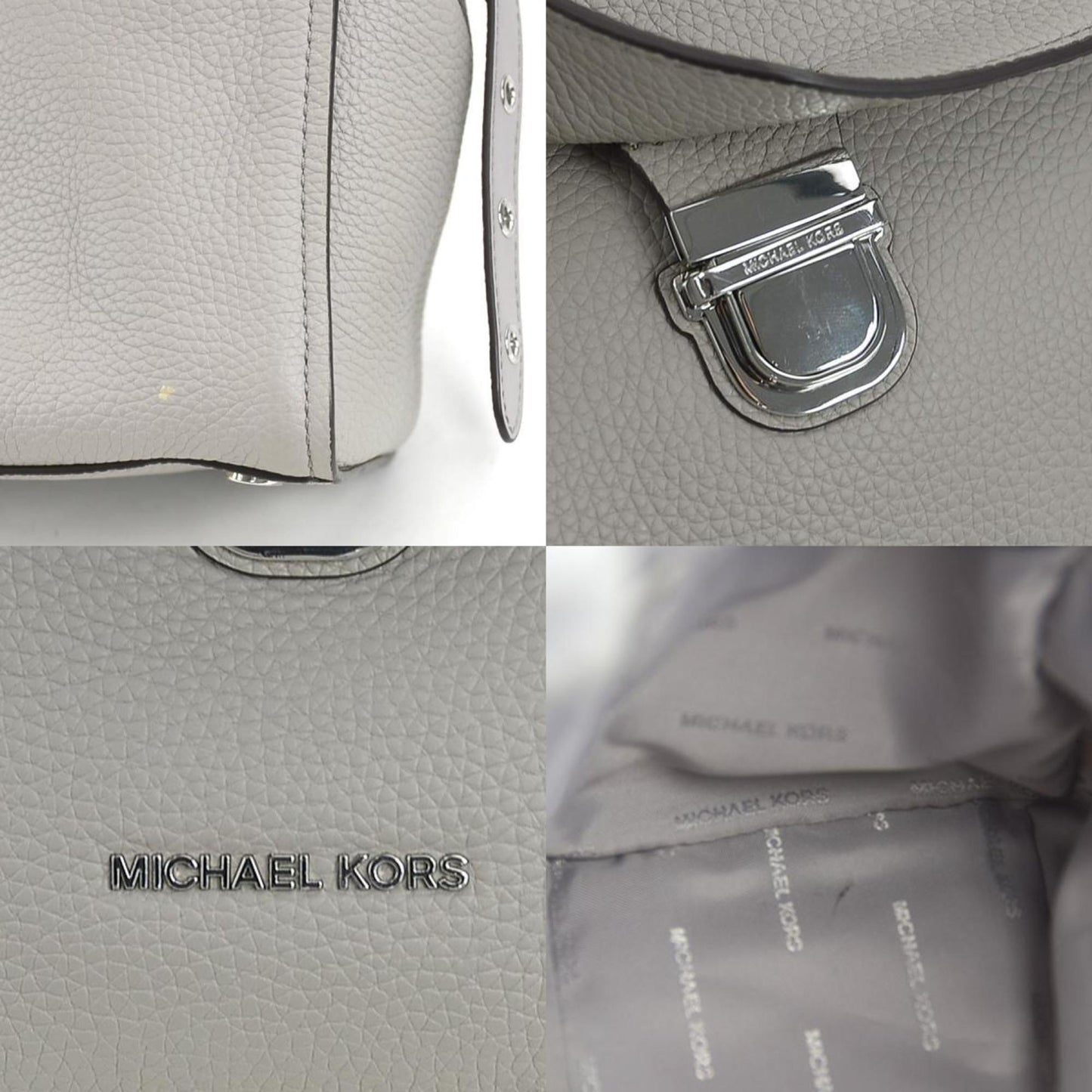 Michael Kors Handbag Shoulder Bag Leather Grey