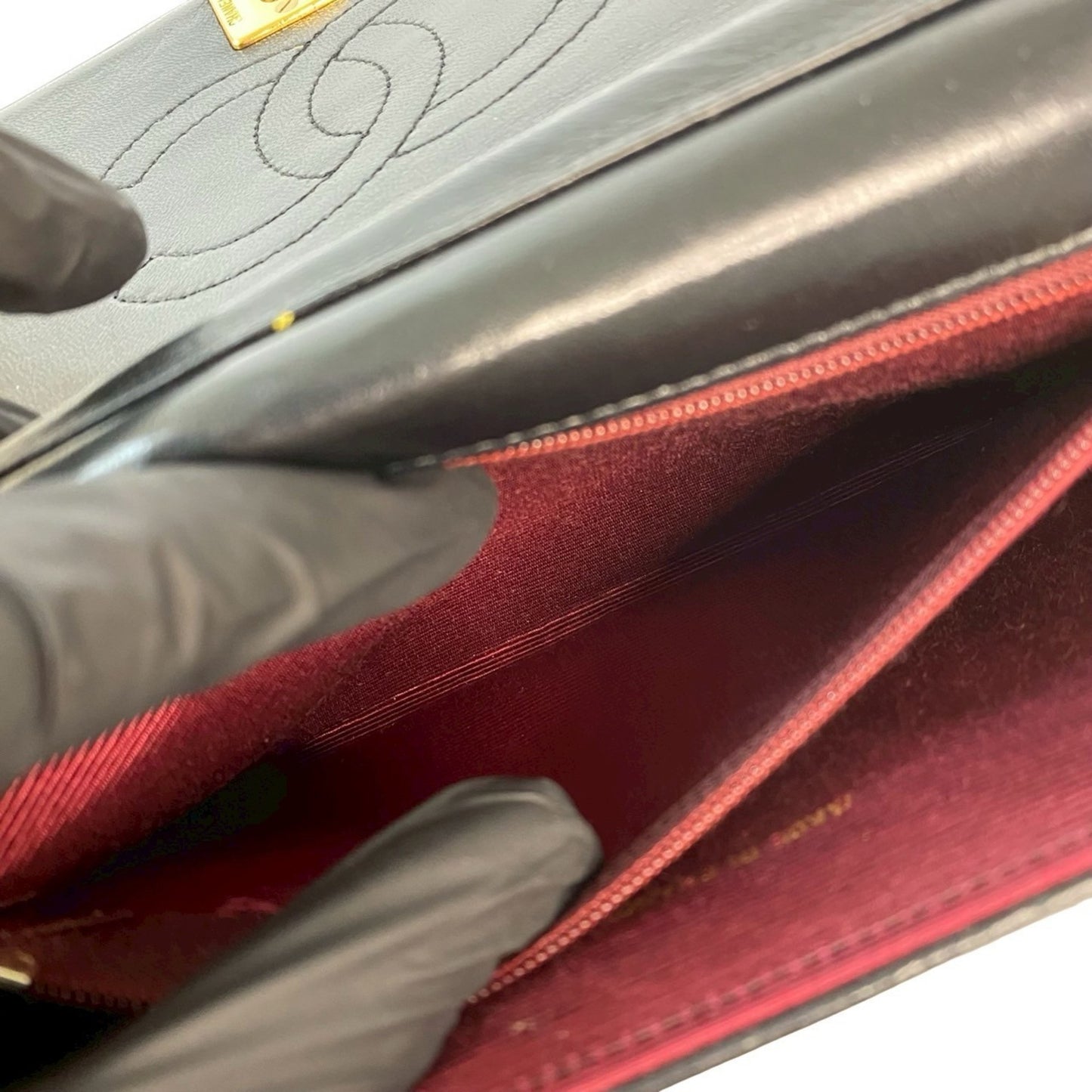 Chanel Coco Mark Half Moon Lambskin Chain Shoulder Bag