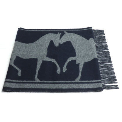 Hermes Tte Coeur Scarf Marine/Anthracite Cine H259141S 03