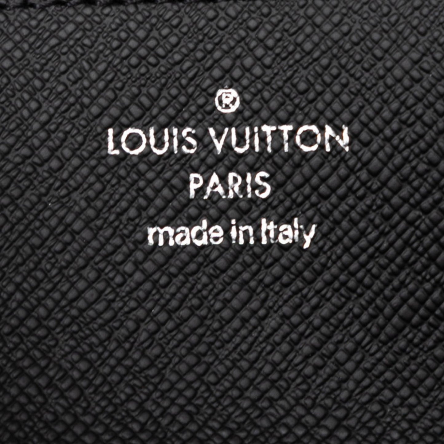 Louis Vuitton Monogram Eclipse Porte Carte On-Strap Business Card Case M83155 Black Leather