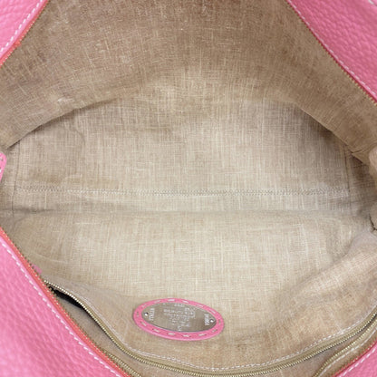 Fendi Selleria Leather Tote Bag In Pink