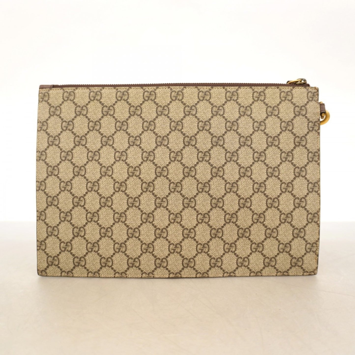Gucci Gg Supreme Clutch Bag 473956 Brown