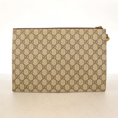 Gucci Gg Supreme Clutch Bag 473956 Brown