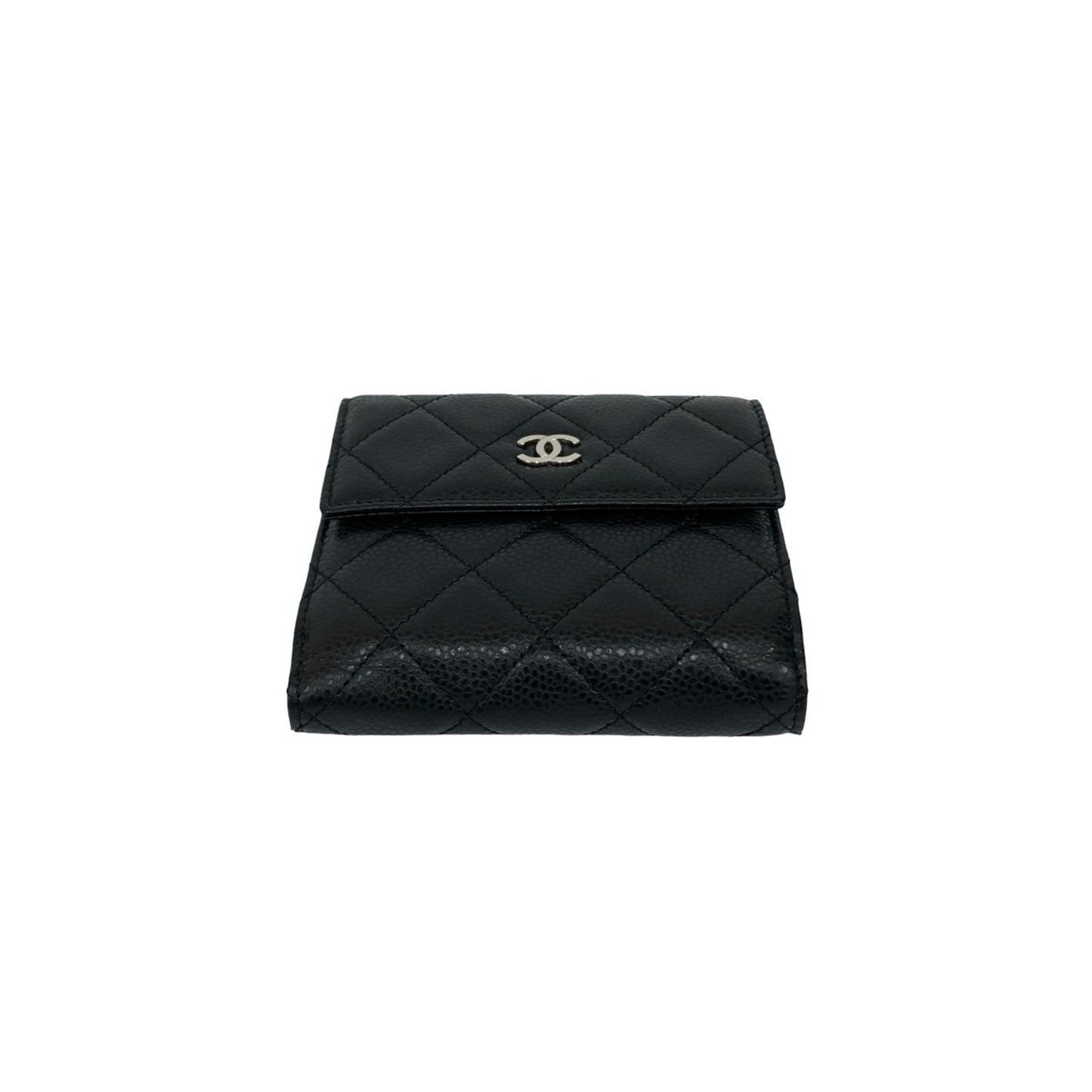 Chanel Matelasse Coco Caviar Leather Bi-Fold Wallet