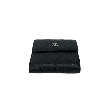 Chanel Matelasse Coco Caviar Leather Bi-Fold Wallet