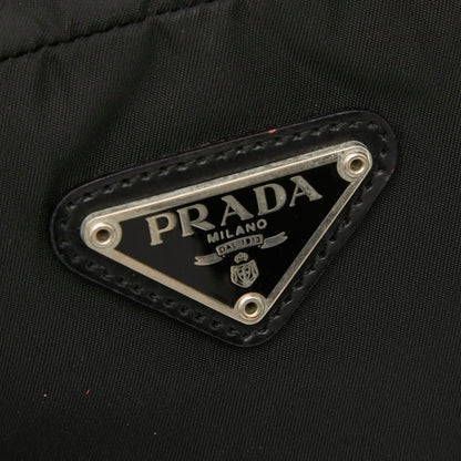 Prada Triangle Logo Plate Pocono Pouch Mv348 Black Nylon