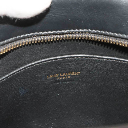 Saint Laurent Baby Cabas 2-Way Hand/Shoulder Bag In Black Leather