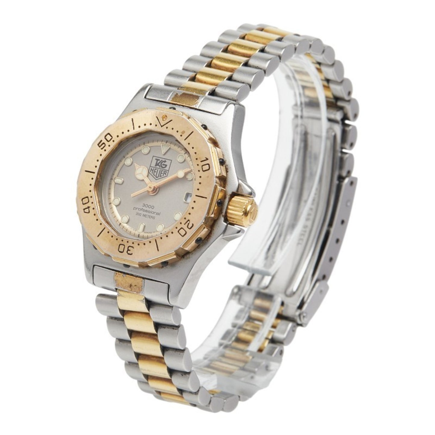 Tag Heuer 3000 Series Watch 934.208 Quartz Silver Dial Stainless Steel Plated