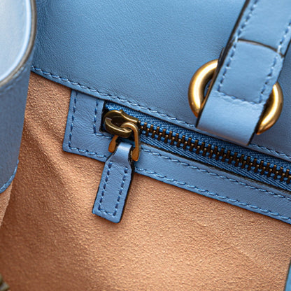 Gucci Gg Marmont 2-Way Handbag/Shoulder Bag 448054 Blue Leather