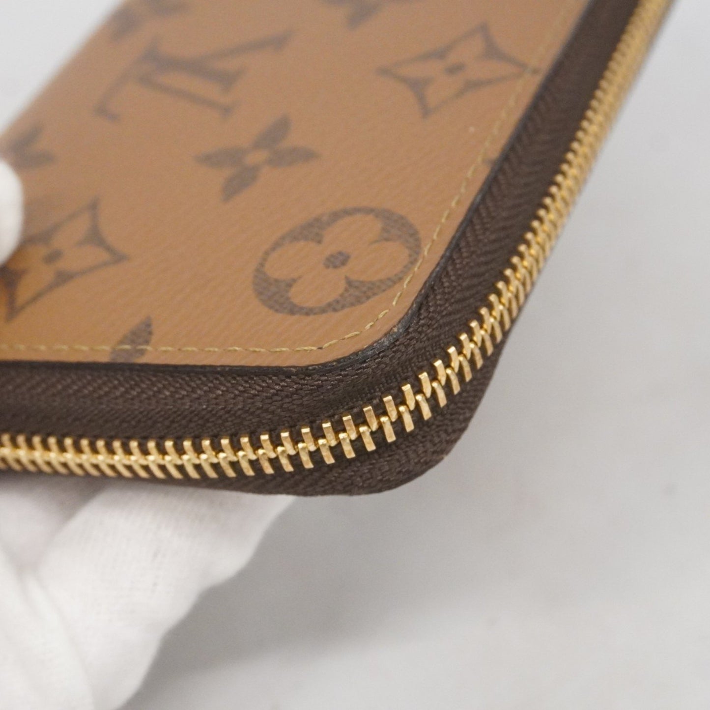 Louis Vuitton Monogram Reverse Portefeuille Clemence Long Wallet M82336 Brown