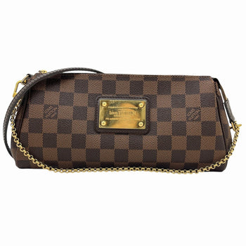 Louis Vuitton Damier Eva Pouch Clutch Bag Chain Shoulder N55213
