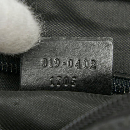 Gucci Gg Canvas Handbag 019 0402 Black Leather