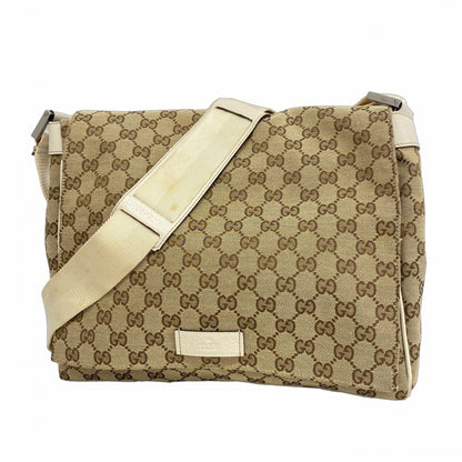 Gucci Gg Canvas Shoulder Bag 146236 Brown Ivory