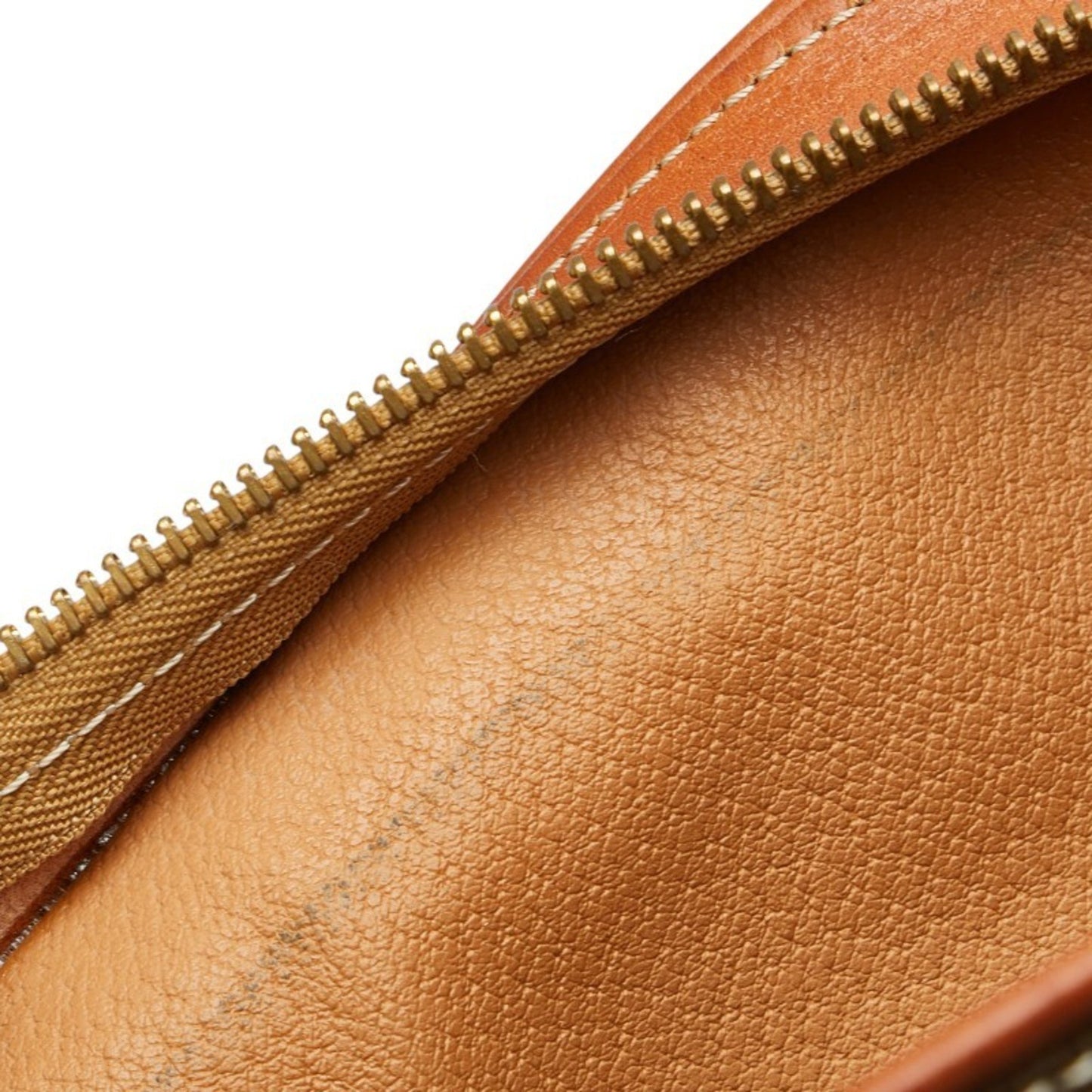 Celine Macadam Shoulder Bag Tote Brown Leather