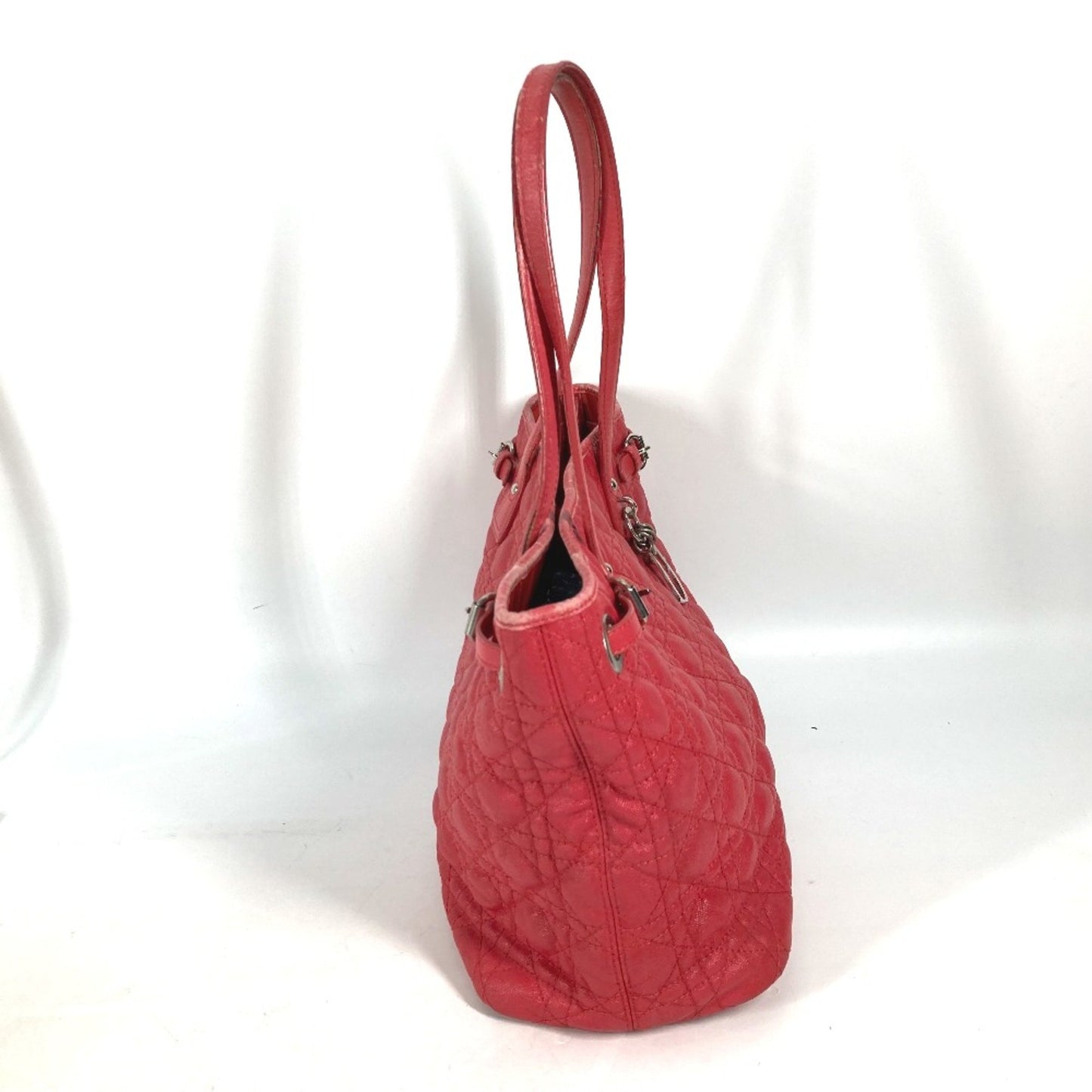 Christian Dior Bag Tote Bag Logo Shoulder Bag Redbased
