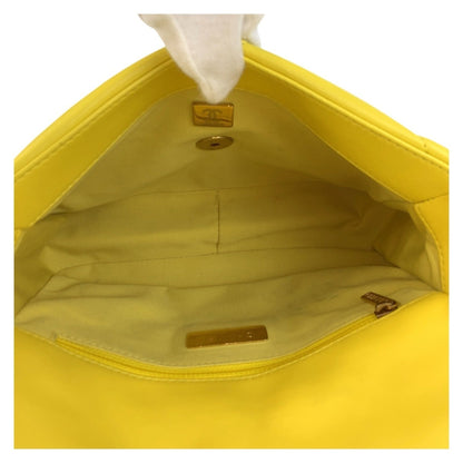 Chanel Chanel Matelasse 19 Coco Mark Turnlock Yellow Gold Hardware Lambskin Chain Shoulder Bag