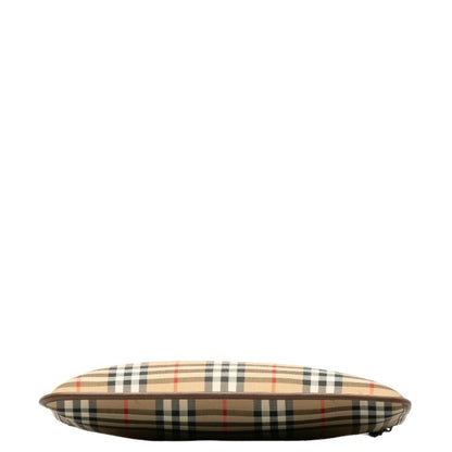 Burberry Nova Check Shadow Horse Clutch Bag In Beige