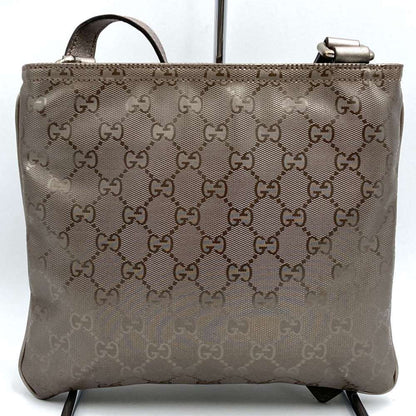 Gucci 201538 Shoulder Bag Body Gg Imprime Metallic Pink Brown