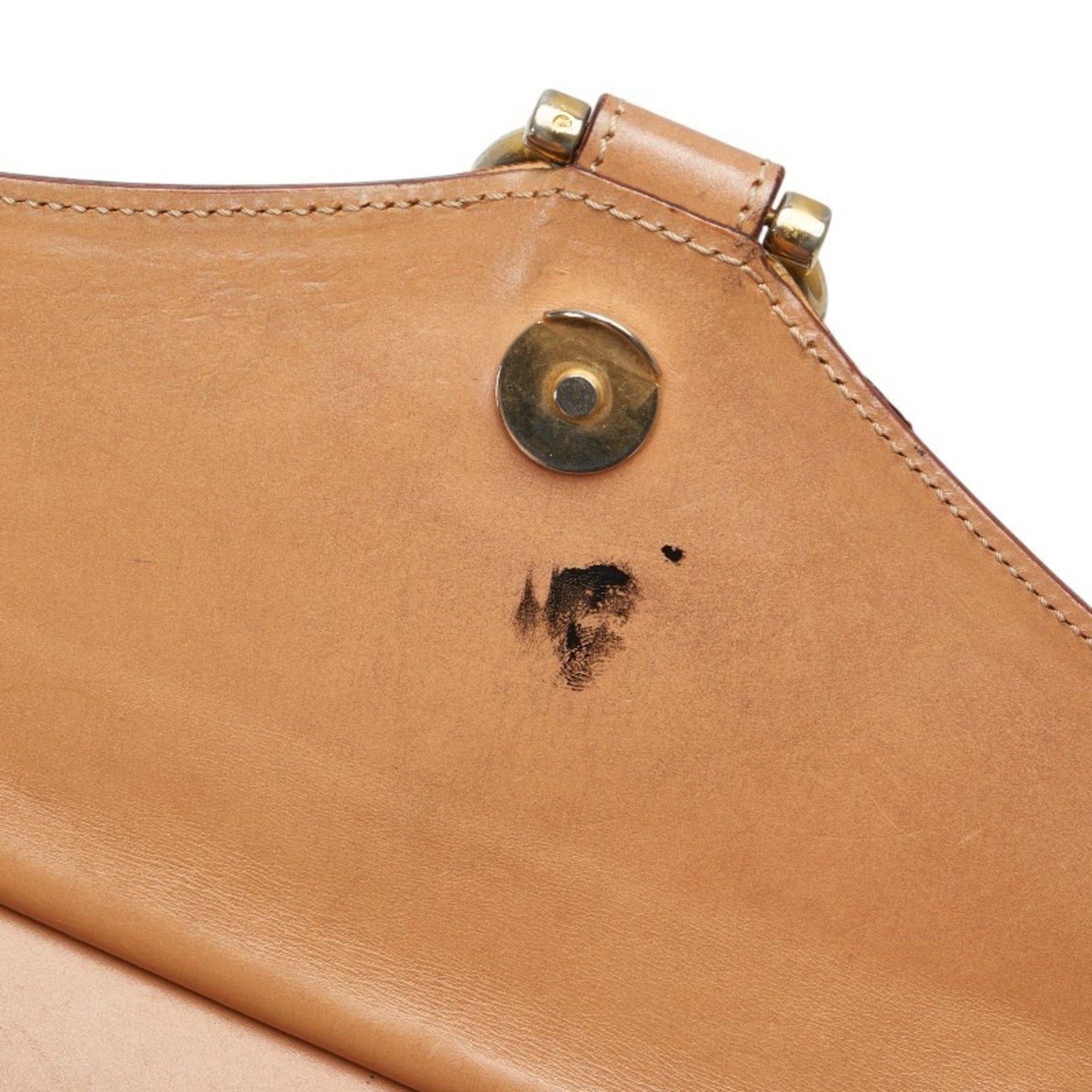 Celine Macadam Handbag In Brown Leather