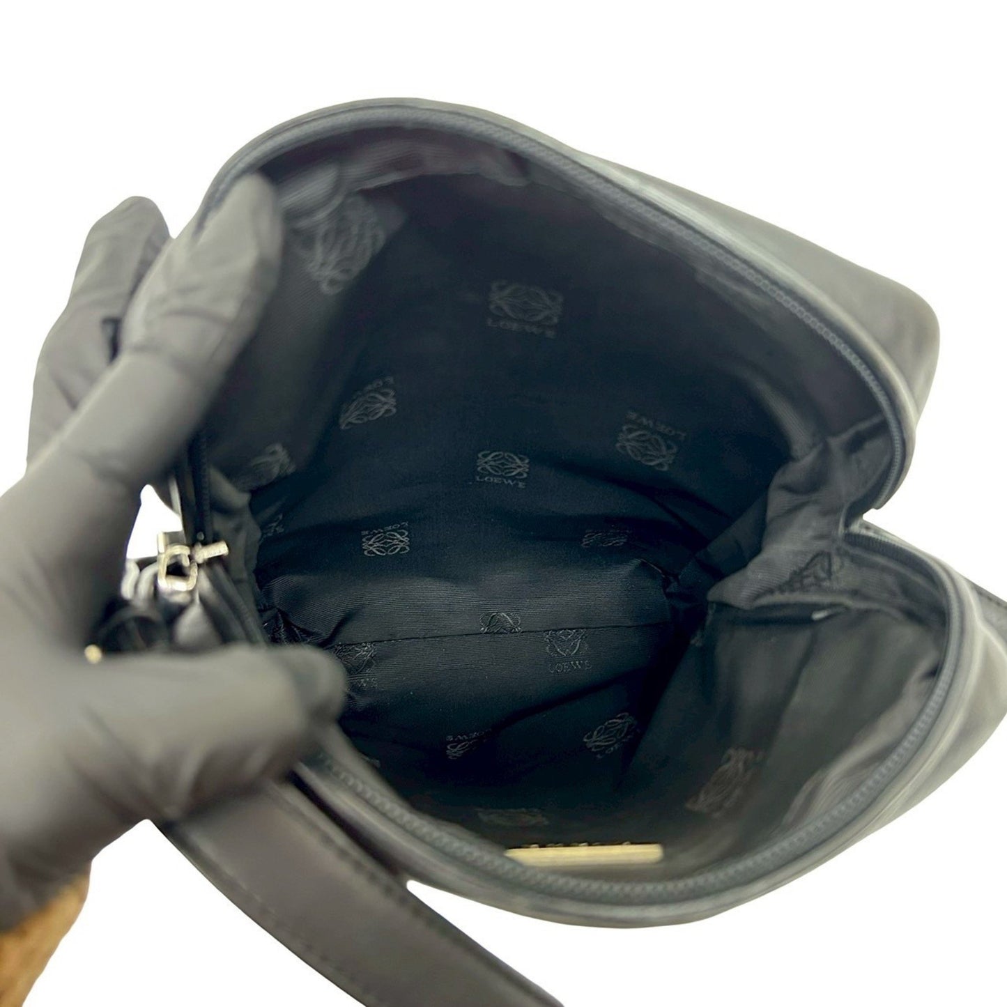 Loewe Anagram Logo Leather Shoulder Bag