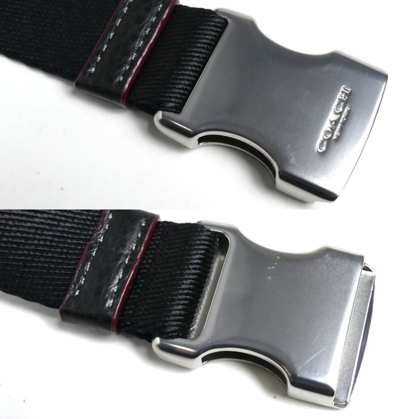 Coach Denim Leather Signature Mini Waist Bag Cq186 Sv/Bk