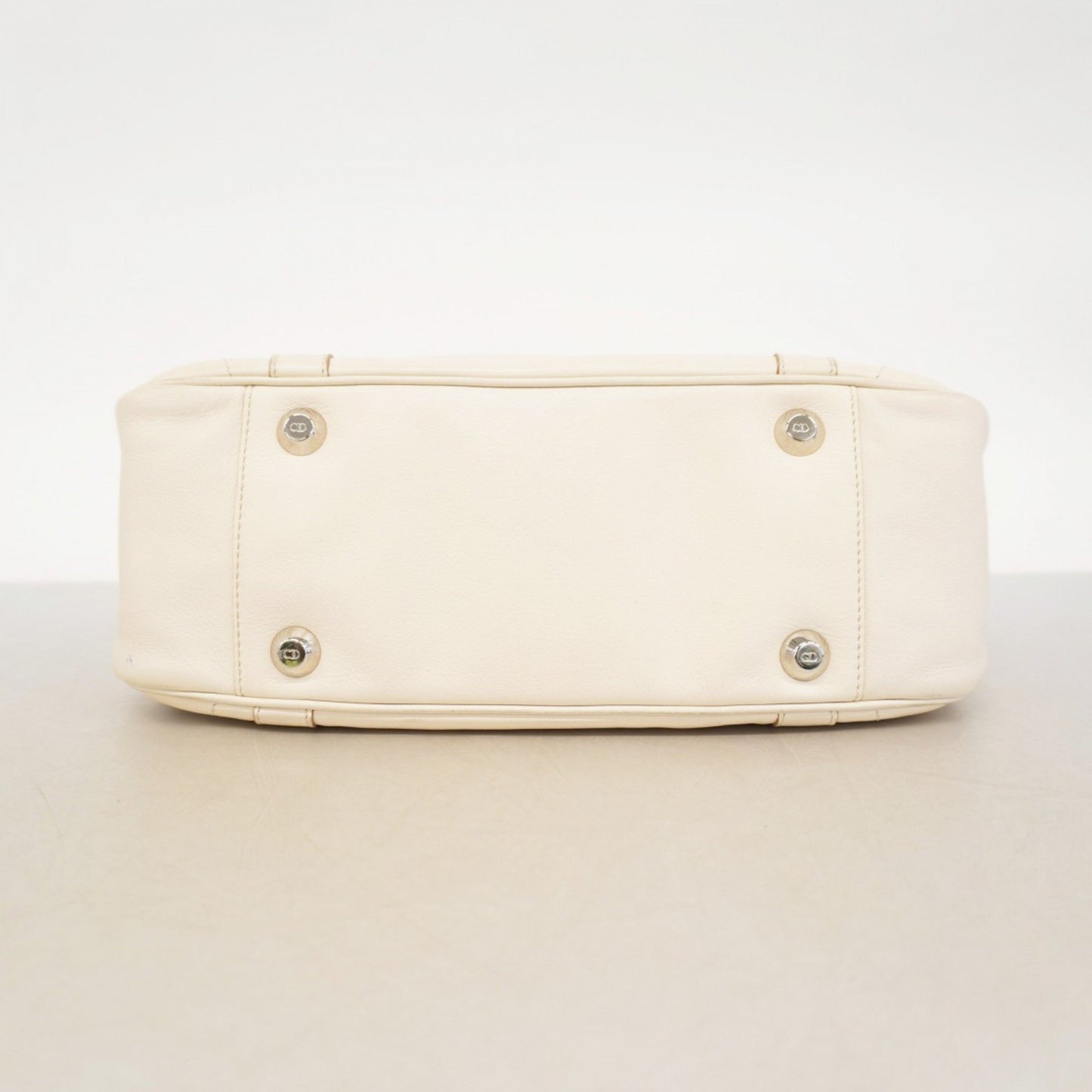 Christian Dior Shoulder Bag Leather White