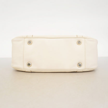 Christian Dior Shoulder Bag Leather White