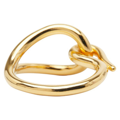 Hermes Jumbo Scarf Muffler Ring Gold Plated