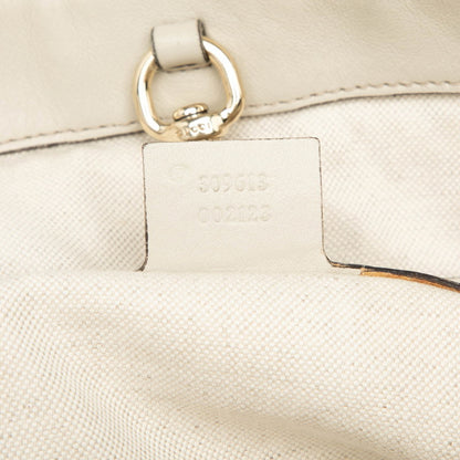 Gucci Micro Guccissima Handbag Tote Bag 309613 White Leather