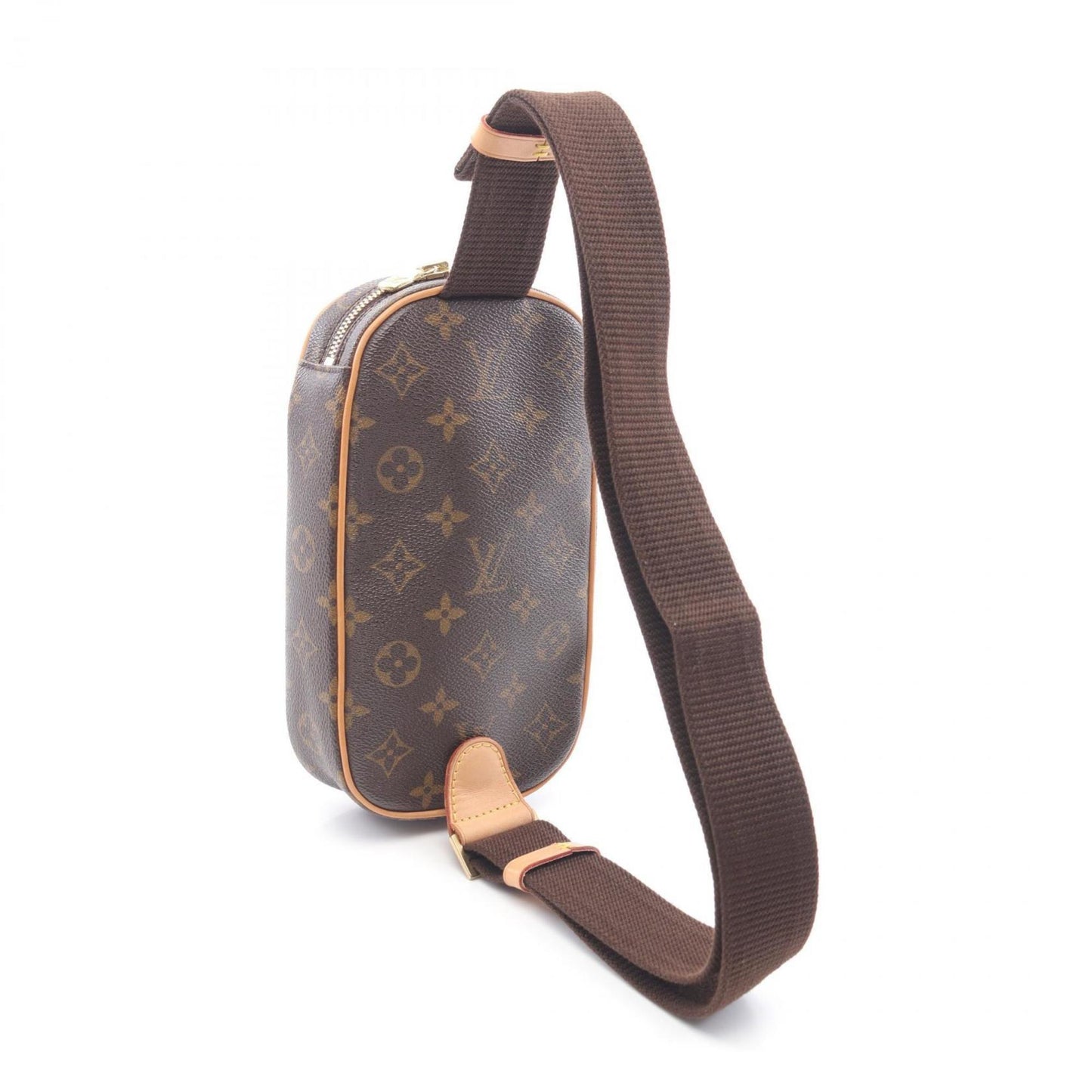 Louis Vuitton Louis Vuitton Pochette Ganju Monogram Waist Bag Body Coated Canvas Leather