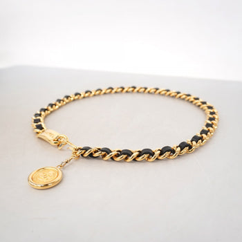 Chanel Belt Gold Black Chain