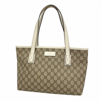 Gucci Gg Supreme Tote Bag 211138 Brown White