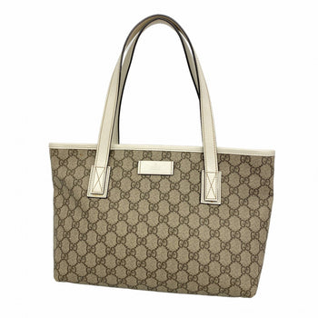 Gucci Gg Supreme Tote Bag 211138 Brown White