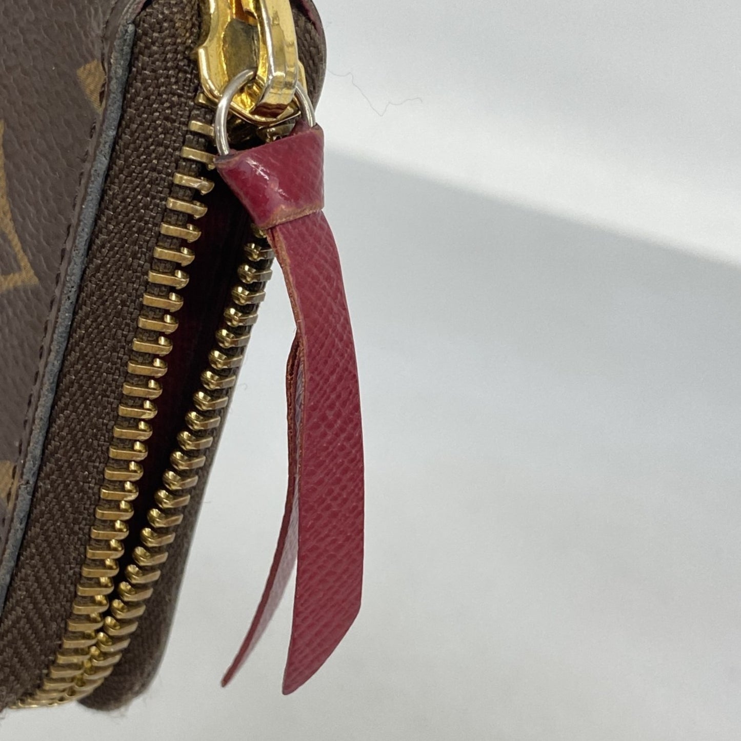 Louis Vuitton Monogram Portefeuille Clemence Long Wallet M60742 Brown Fuchsia