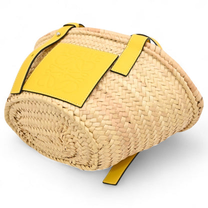 Loewe Anagram Small Basket Bag In Yellow