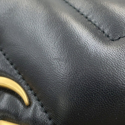 Gucci Gg Marmont Mini Backpack In Leather (777253) - Black