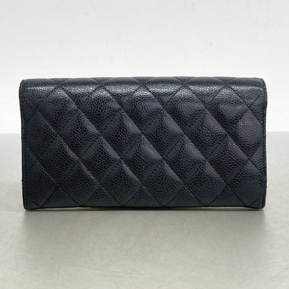 Chanel Matelasse Caviar Leather Long Wallet