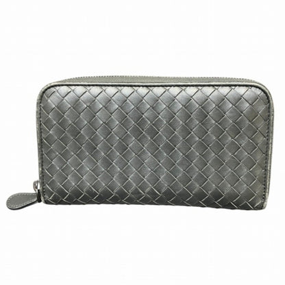Bottega Veneta Intrecciato Round Black Long Wallet