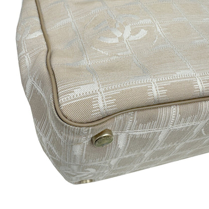 Chanel New Travel Line Tote Bag Beige Nylon 1 2008